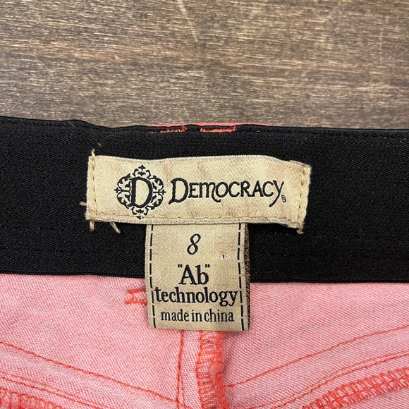 Democracy Jeans Pants Womens Size 8 Salmon Ab Technology Skinny - Picture 6 of 9
